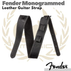 Fender Monogrammed Leather Guitar Strap | Selempang Gitar Kulit