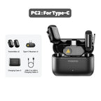 Maono Wave T1 MINI WM622 Wireless Microphone Type-C & Lightning with Charging Case - Mic Wireless untuk Content Creator & Live Streaming