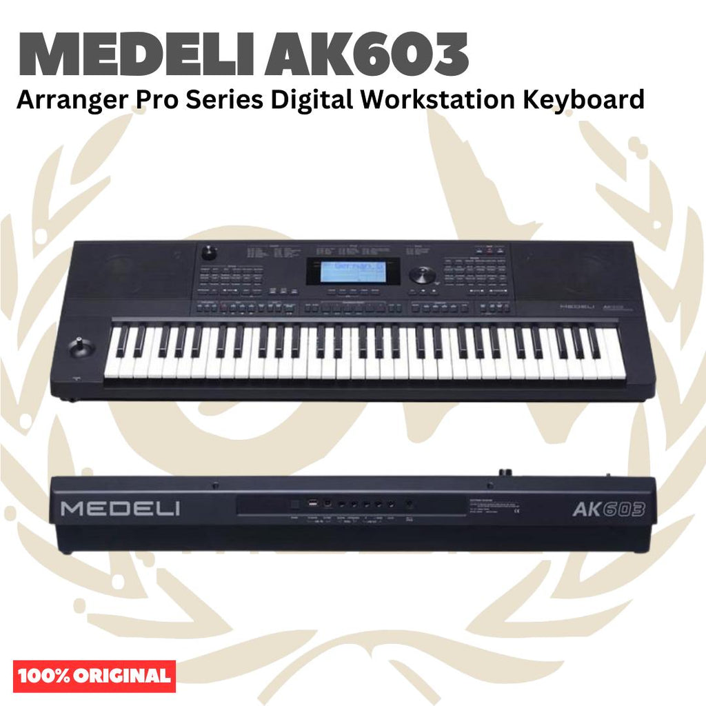MEDELI AK603 61-Keys Arranger Pro Series Digital Workstation Keyboard Portable - AK-603 Keyboard Original Asli
