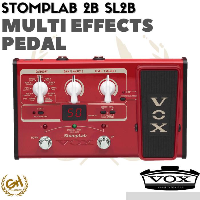 VOX SL2B STOMPLAB 2B BASS MULTI EFFECTS PEDAL, PEDAL BASS MULTI EFEK