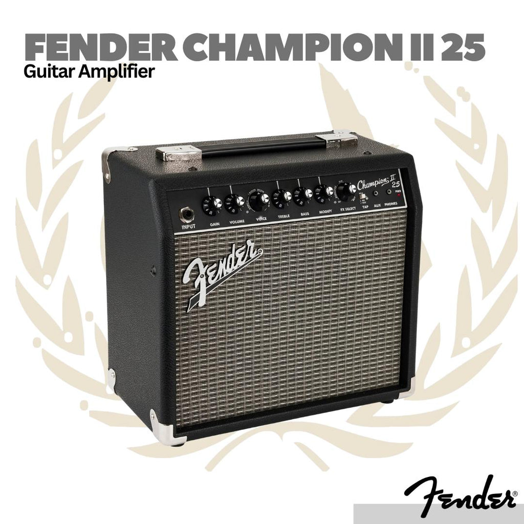 Fender Champion II 25 Guitar Combo Amplifier - Ampli Gitar Elektrik