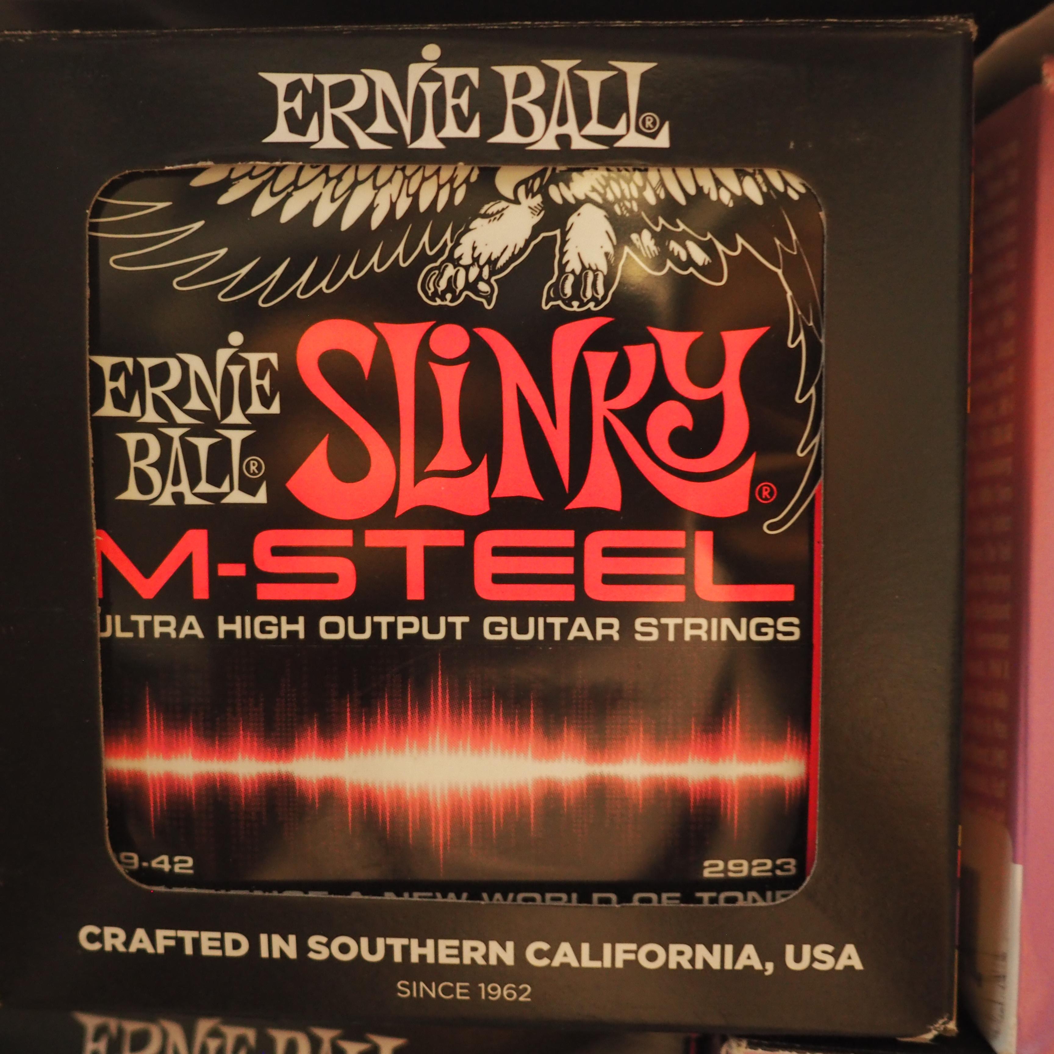 Ernie Ball 2923 Super Slinky M-Steel Electric Guitar Strings, 9-42 - Senar Gitar