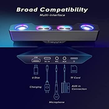FIFINE A16 Computer Speaker, Bluetooth Wireless Gaming RGB Desktop