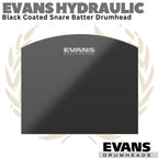 EVANS HYDRAULIC Black Coated Snare Drum Batter | 13 14 Inch Drumhead