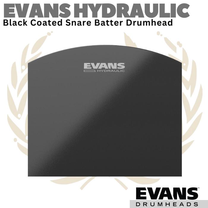 EVANS HYDRAULIC Black Coated Snare Drum Batter | 13 14 Inch Drumhead