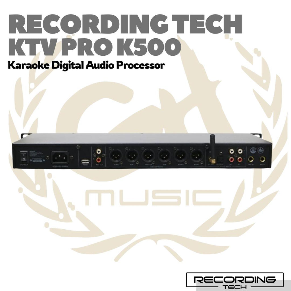Recording Tech KTV Pro K500 Karaoke Digital Audio Processor - Mixer Karoke Original Amplifier