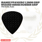 Ibanez PPA16XRG 1.2mm Grip Wizard Series Rubber Grip, 6 pcs Guitar Pick - Pik Gitar isi 6