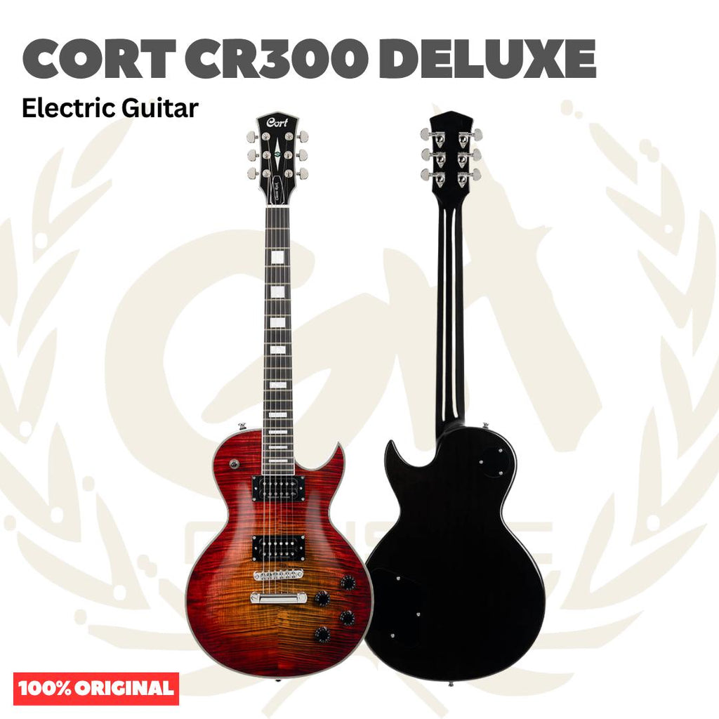 Cort CR300 Deluxe Flaming Burst Electric Guitar - Gitar Listrik Elektrik