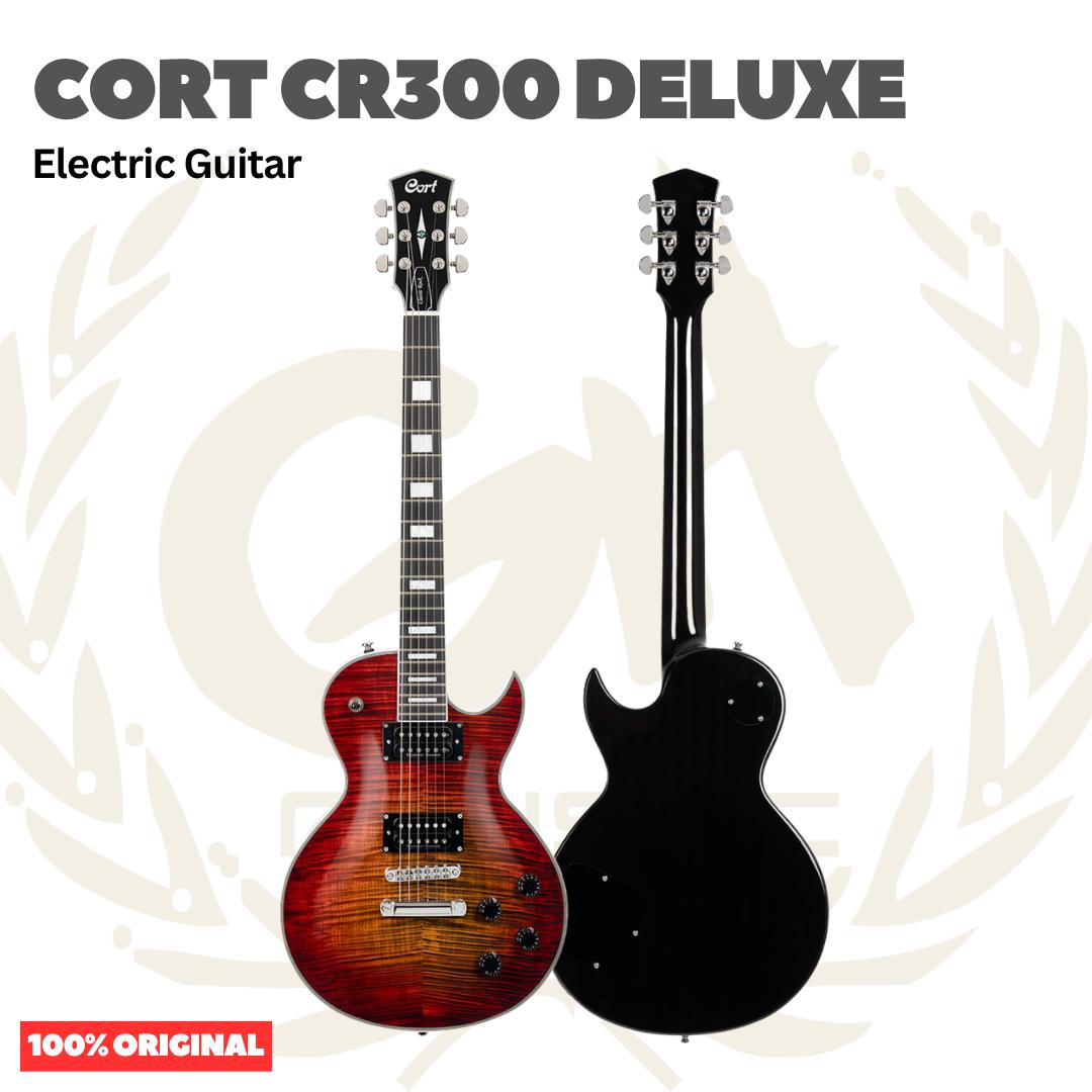 Cort CR300 Deluxe Flaming Burst Electric Guitar - Gitar Listrik Elektrik