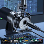 MAONO PD200X USB / XLR Dynamic Microphone | Gaming Podcast PD200 RGB