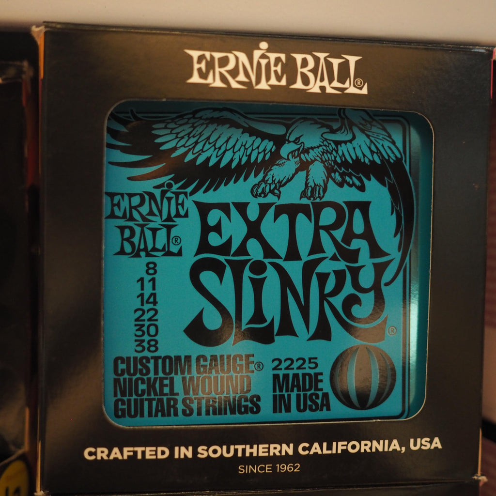 Ernie Ball 2225 Extra Slinky Nickel Wound Electric Guitar Strings, 8-38 - Senar Gitar