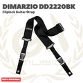 DiMarzio DD2220BK Cliplock Guitar Strap, Cordura Black - Strap Gitar