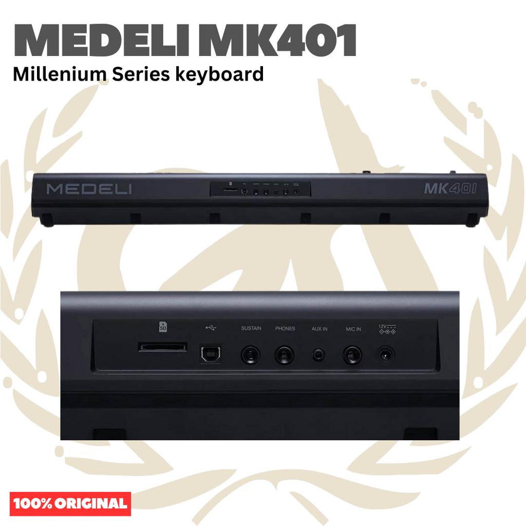 MEDELI MK401 61-Keys Millenium Series Keyboard Portable - MK-401 Keyboard Original Asli