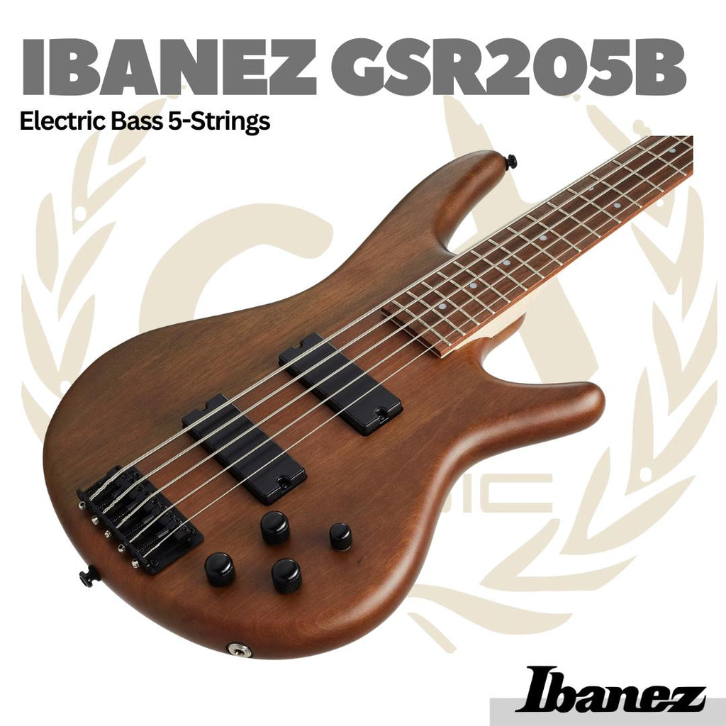 Ibanez GSR205B-WNF 5-String Electric Bass Guitar - Bass Elektrik 5 Senar