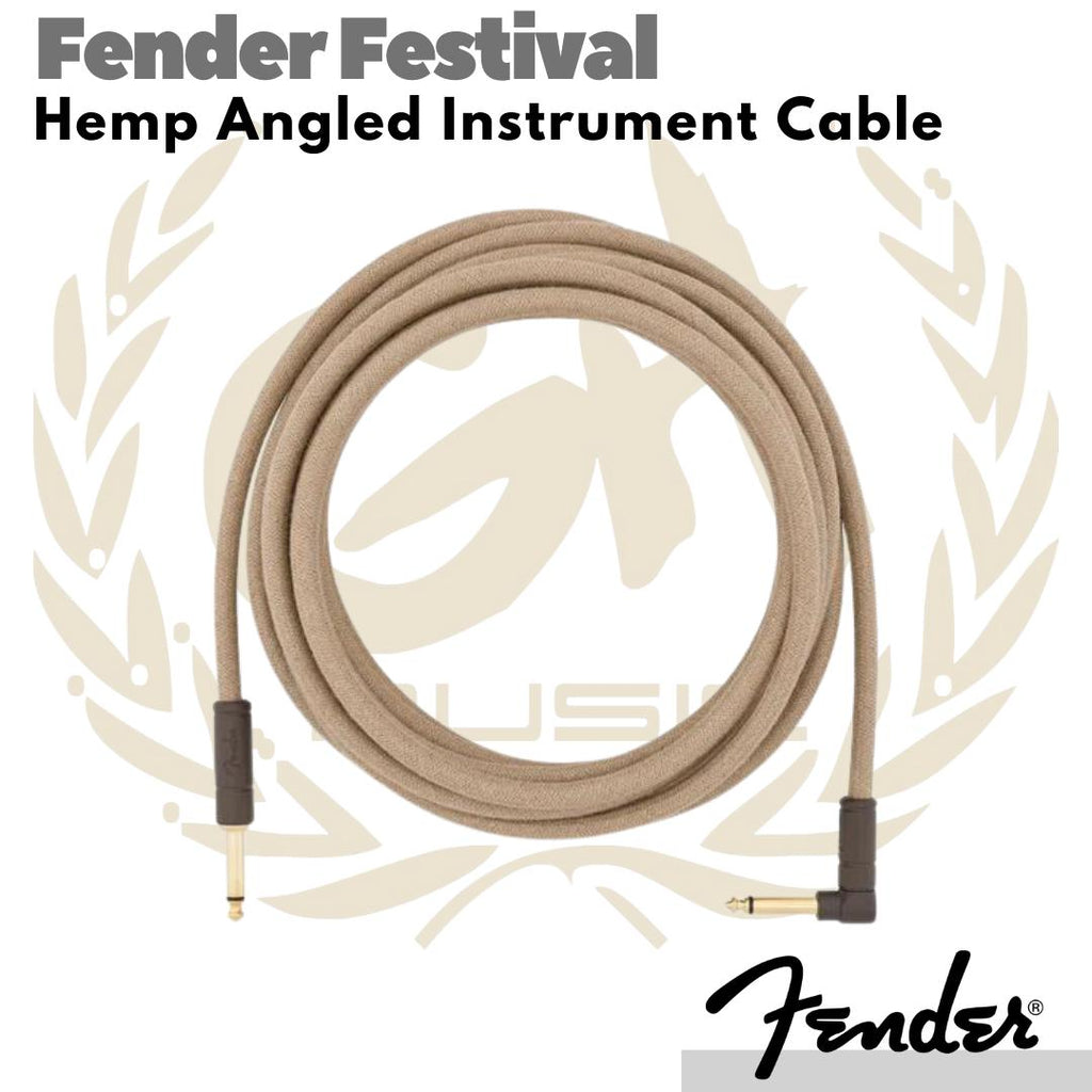 Fender Festival Hemp Angled Instrument Cable | Kabel Gitar Instrumen