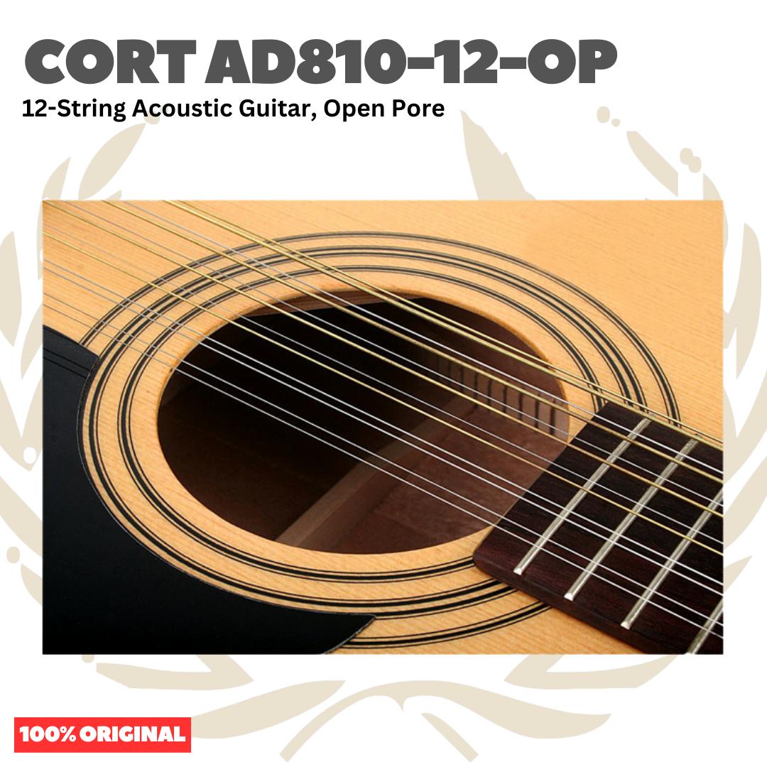 Cort AD810-12-OP Acoustic Guitar 12-String, Open Pore - Gtitar Akustik 12 Senar Original Asli