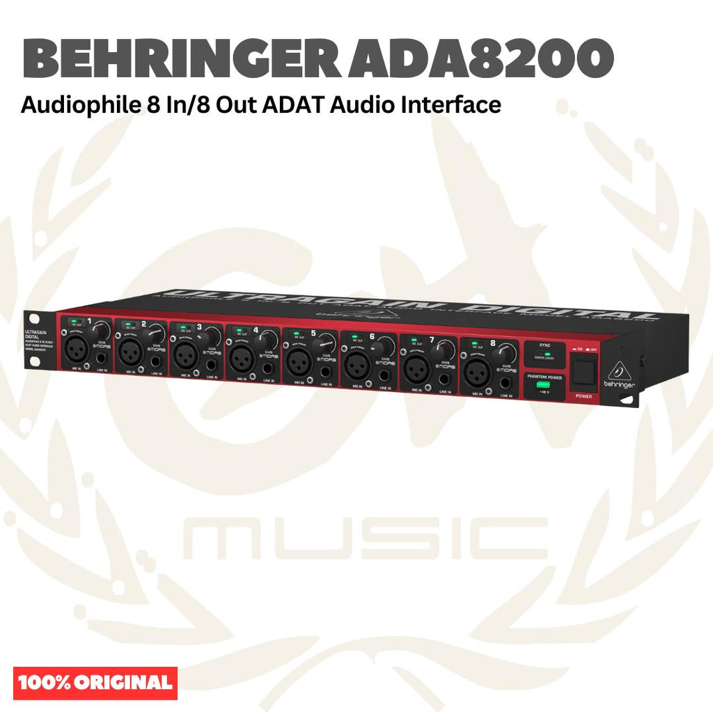 BEHRINGER ADA8200 ADA 8200 Audio Interface with Midas Mic Preamps
