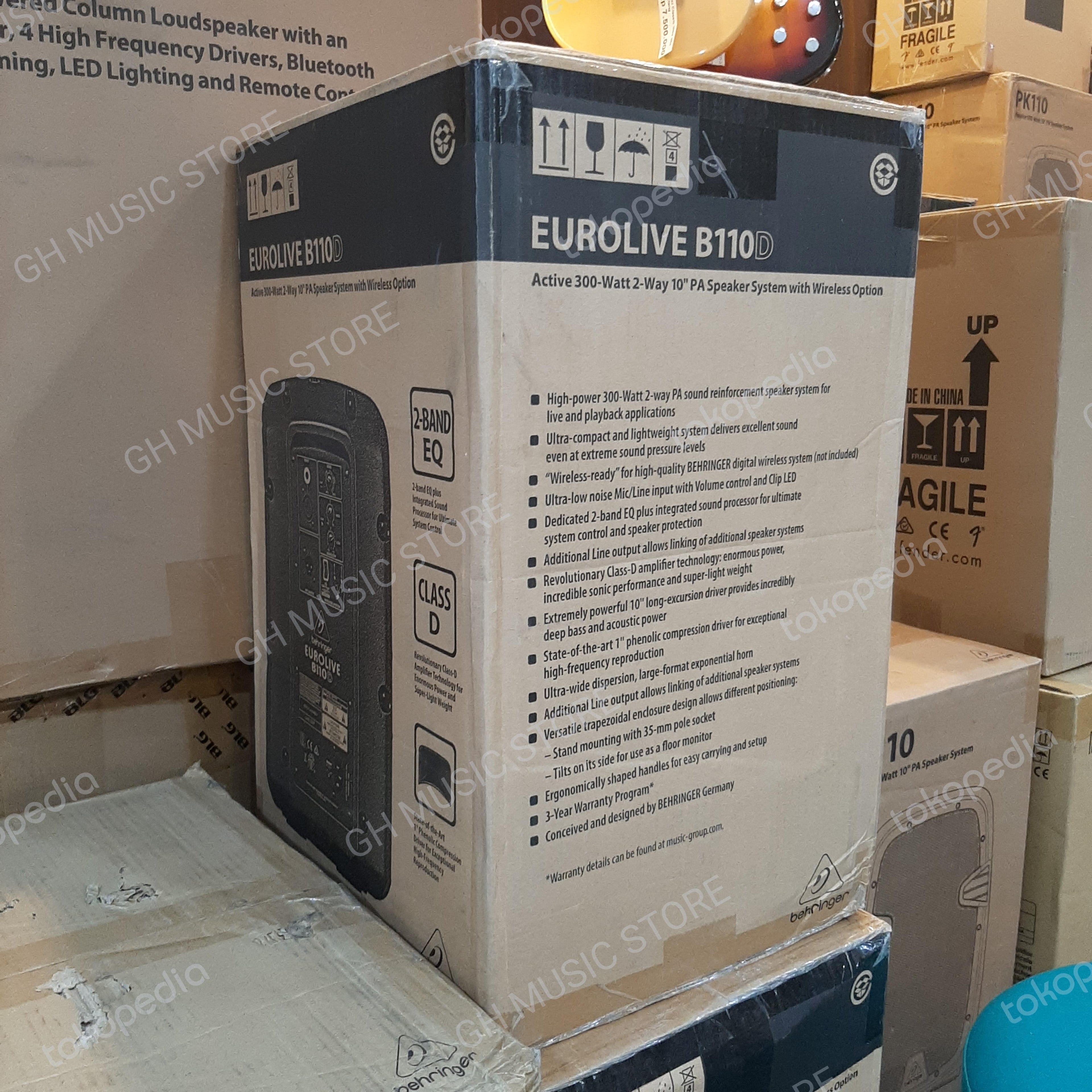 Behringer Eurolive B110D Active 300W 10 inch PA Speaker | Aktif B110 D