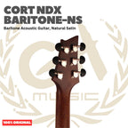 Cort NDX Baritone-NS Baritone Acoustic Guitar, Natural Satin - Gitar Akustik Baritone Low Standard Tuning Original Asli
