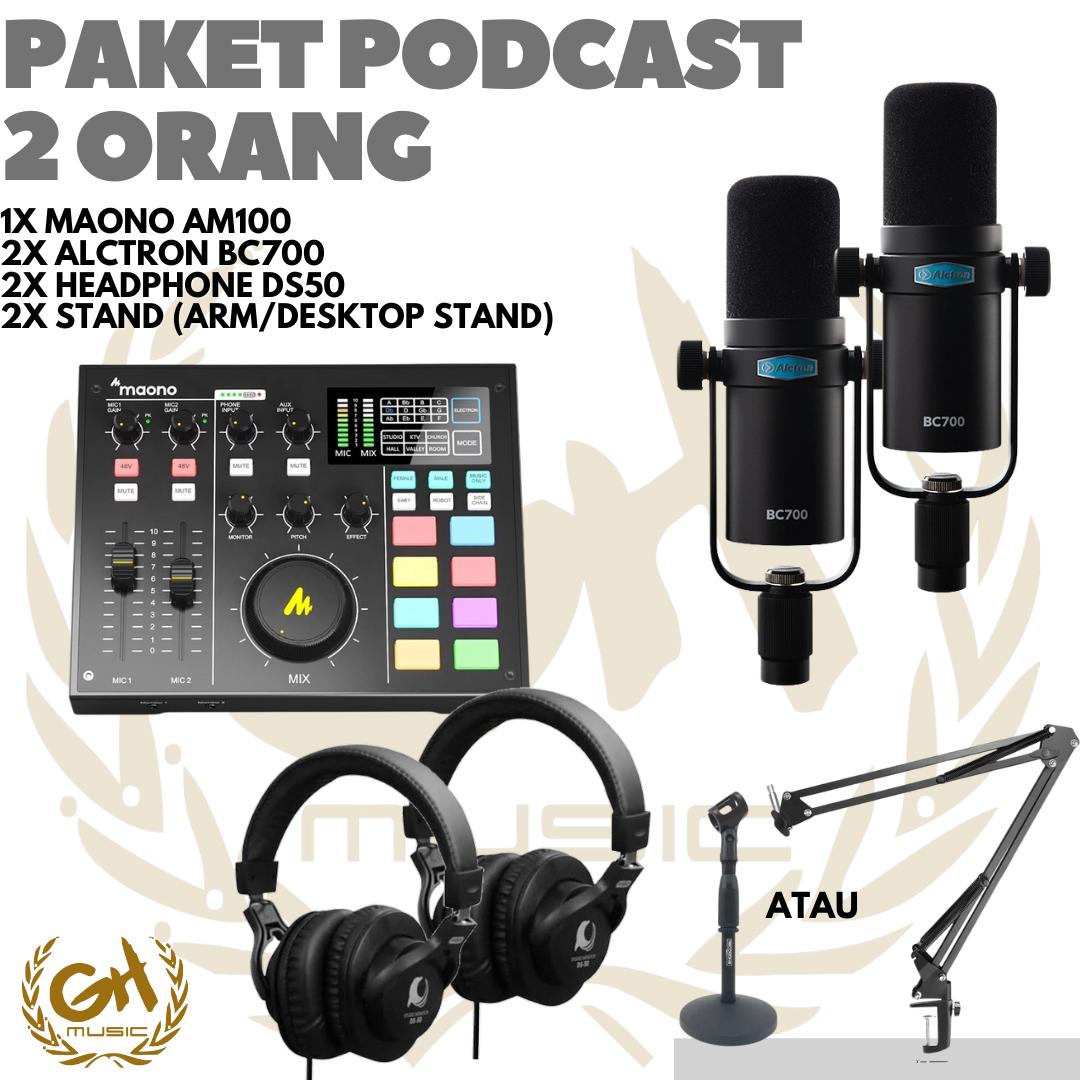 PAKET PODCAST 2 ORANG ALCTRON BC700 + MAONO AM100 + HEADPHONE