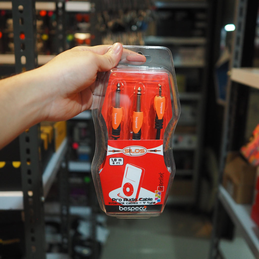 Kabel Bespeco SLYMSJ Silos Series 3,5mm TRS to Dual 1/4 TS Stereo