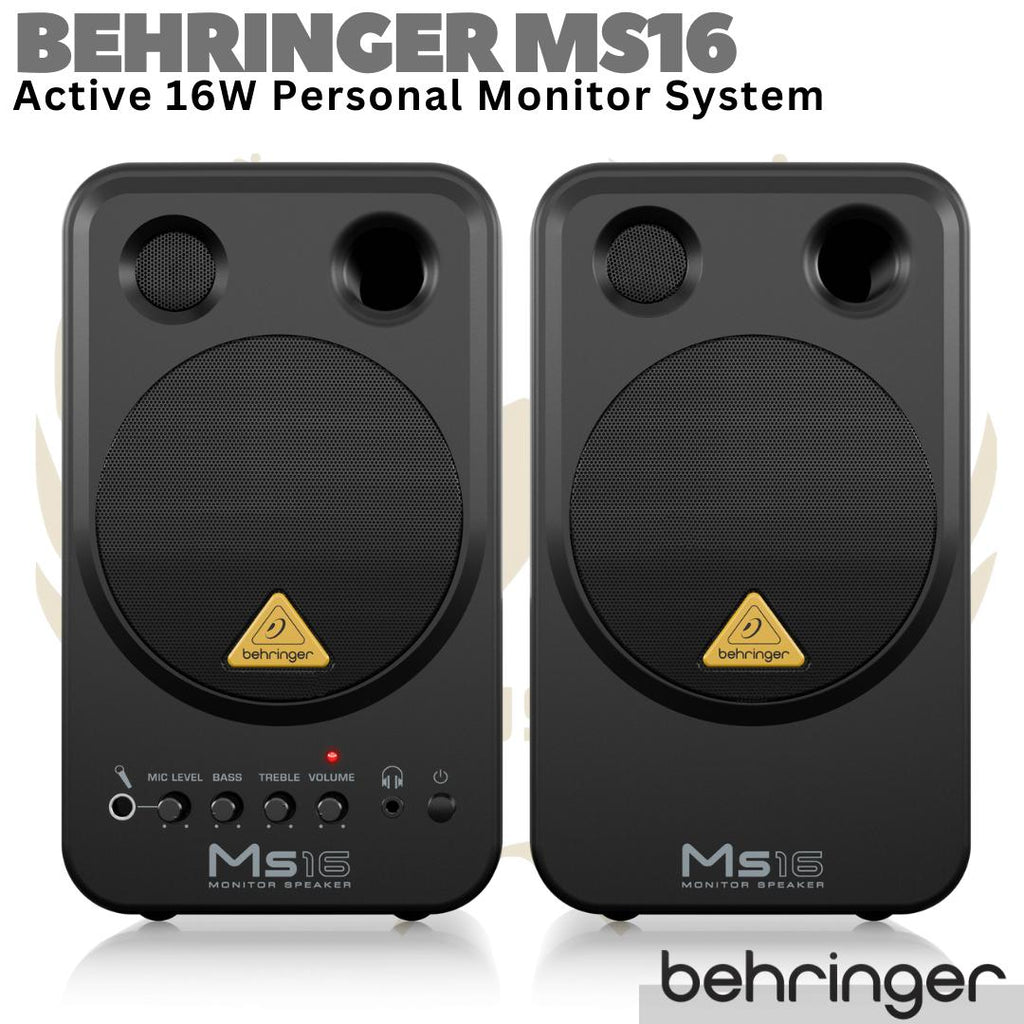 BEHRINGER MS16 Active 16W Personal Studio Speaker Monitor System