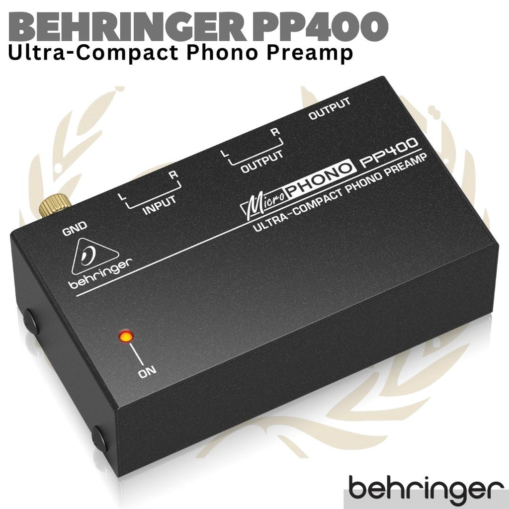 BEHRINGER MICROPHONO PP400 Ultra-Compact Phono Preamp | Headphone