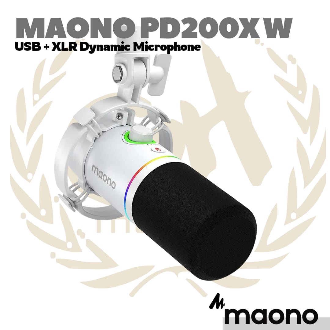 MAONO PD200X USB / XLR Dynamic Microphone | Gaming Podcast PD200 RGB