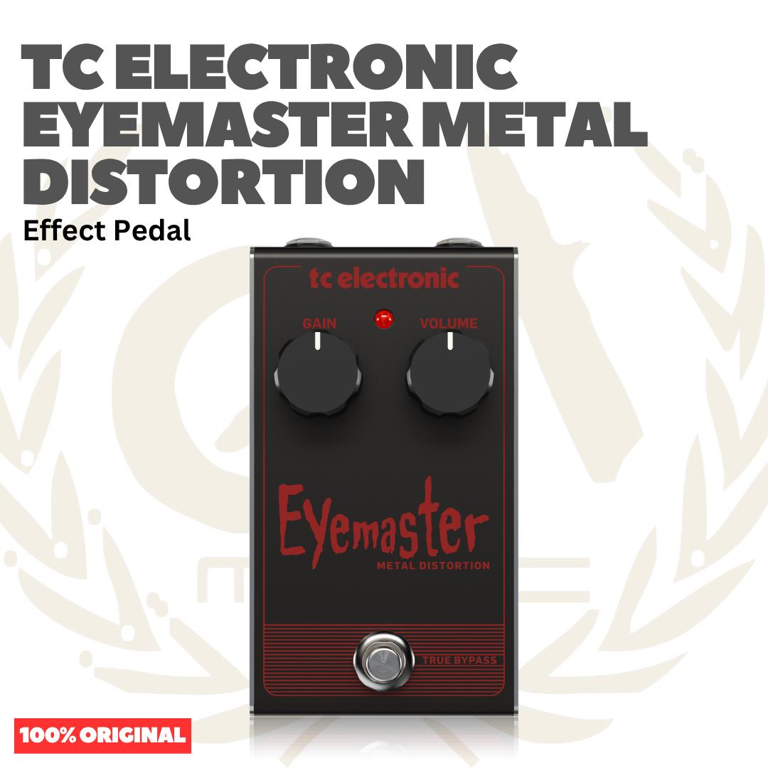 TC Electronic Eyemaster Metal Distortion Skull-Pounding Metal Distortion Pedal with 2-Knob Interface for Insane Gain Effect Pedal - Efek Pedal Gitar