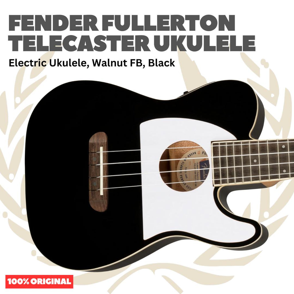 Fender Fullerton Telecaster Ukulele - Ukulele Elektrik Body Telecaster Mini 4-Senar With Preamp Original Asli