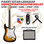 PAKET GITAR SQUIER STRATOCASTER BULLET Electric Gitar | GUITAR PACK
