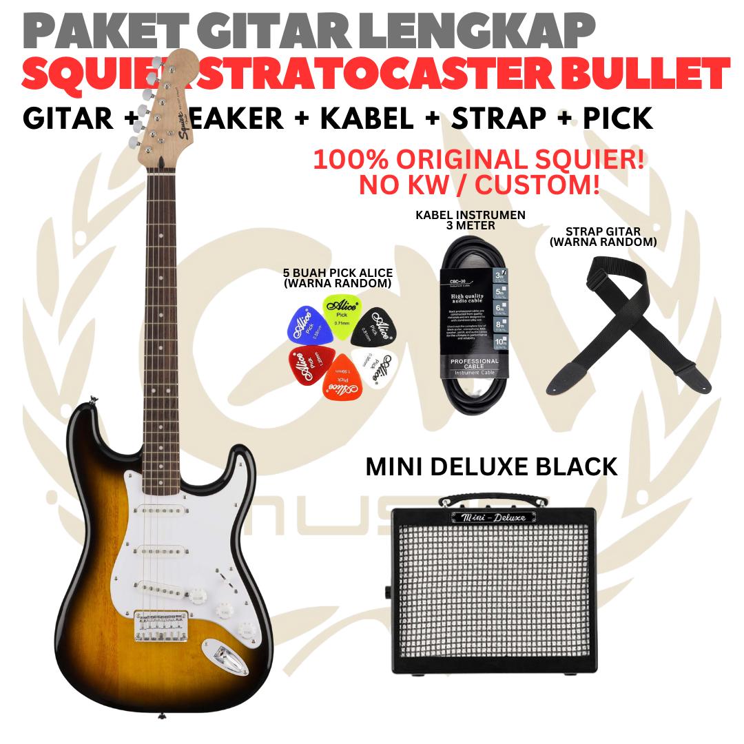 PAKET GITAR SQUIER STRATOCASTER BULLET Electric Gitar | GUITAR PACK