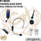 RECORDING TECH RT BM2H WIRELESS DUAL CLIP ON MIC BANDO IMAM SEMINAR 2