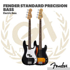 Fender Standard Precision Bass Guitar, Laurel FB, Electric Bass - Bass Elektrik