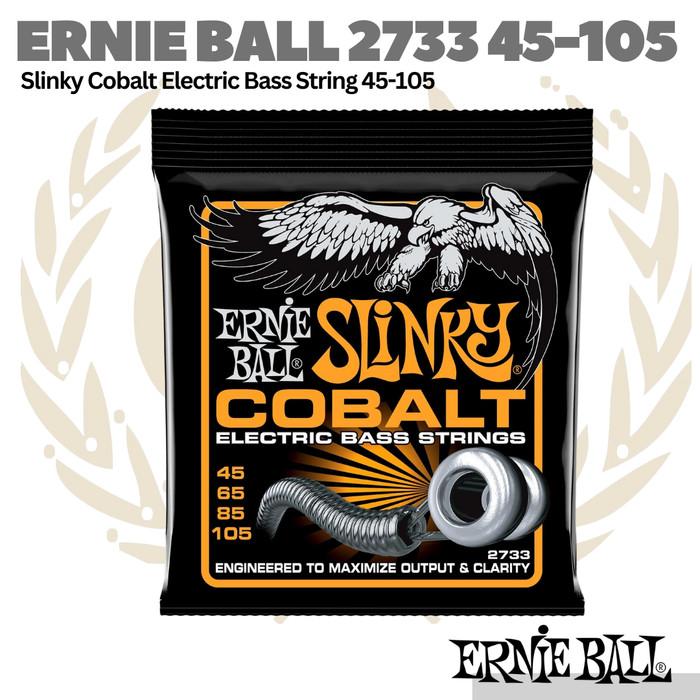 Ernie Ball 2733 Hybrid Slinky Cobalt Electric Bass Strings, 45-105