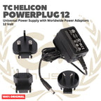 TC Helicon Powerplug 12 Universal Power Supply with Worldwide Power Adaptors 12 Volt - Adaptor untuk Efek Alat Musik Original Asli