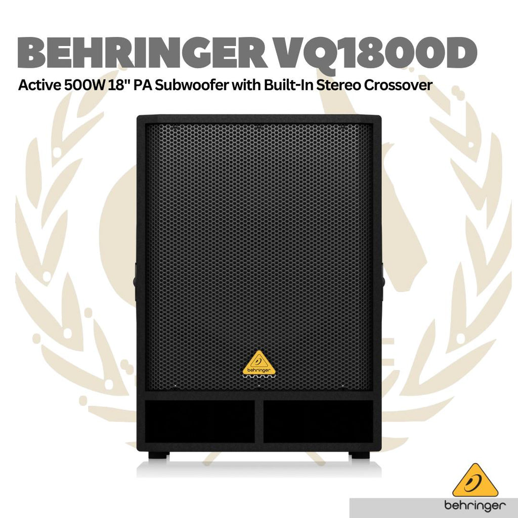 Behringer VQ1800D Active 500W 18" PA Subwoofer with Stereo Crossover