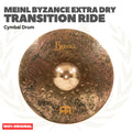 MEINL B21TSR Byzance Extra Dry Transition Ride Cymbal 21 inch - Simbal Drum