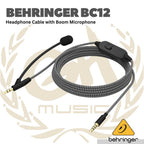 Behringer BC12 Premium Headphone Cable with Boom Microphone and In-Line Control