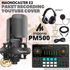PAKET AME2 RECORDING COVER LAGU STREAMING MAONOCASTER E2 + MIC MAONO | Sound card AM-E2
