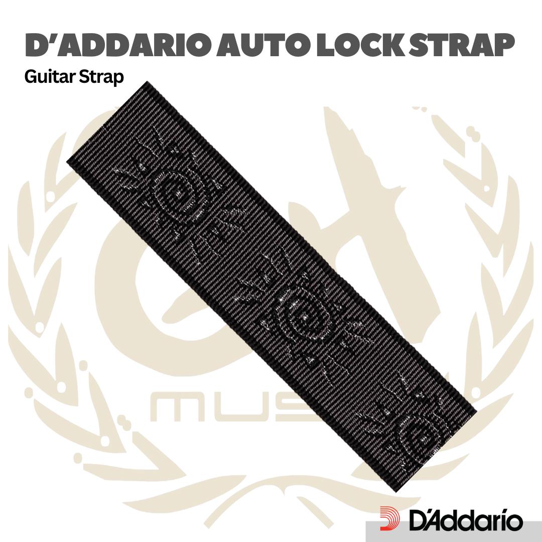 D'addario Auto Lock Vintage Guitar Strap - Strep Gitar