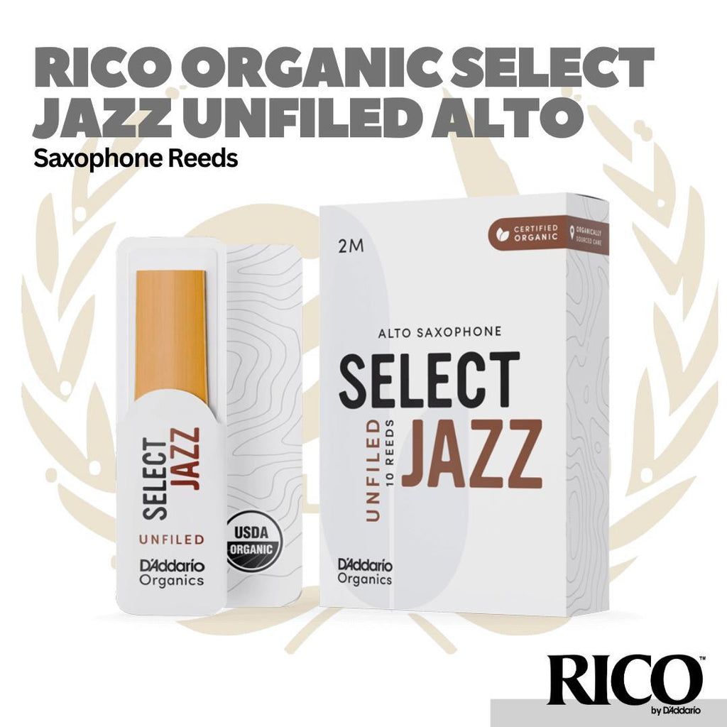 D'addario Organic Select Jazz Unfiled Alto Saxophone Reeds