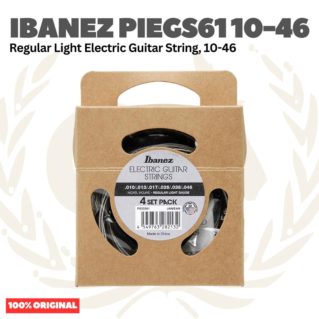 Ibanez PIEGS61 10-46 Regular Light Electric Guitar Strings, 4-pack