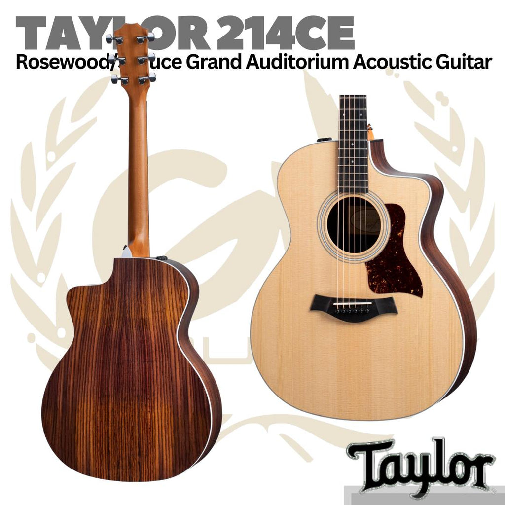 TAYLOR 214ce Rosewood/Spruce Grand Auditorium Acoustic Guitar | Gitar