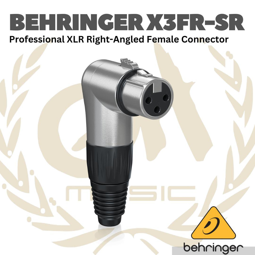 Behringer X3FR Professional XLR Right-Angled Female Connector - Jack XLR Female Angled 3 Pin X3-FR