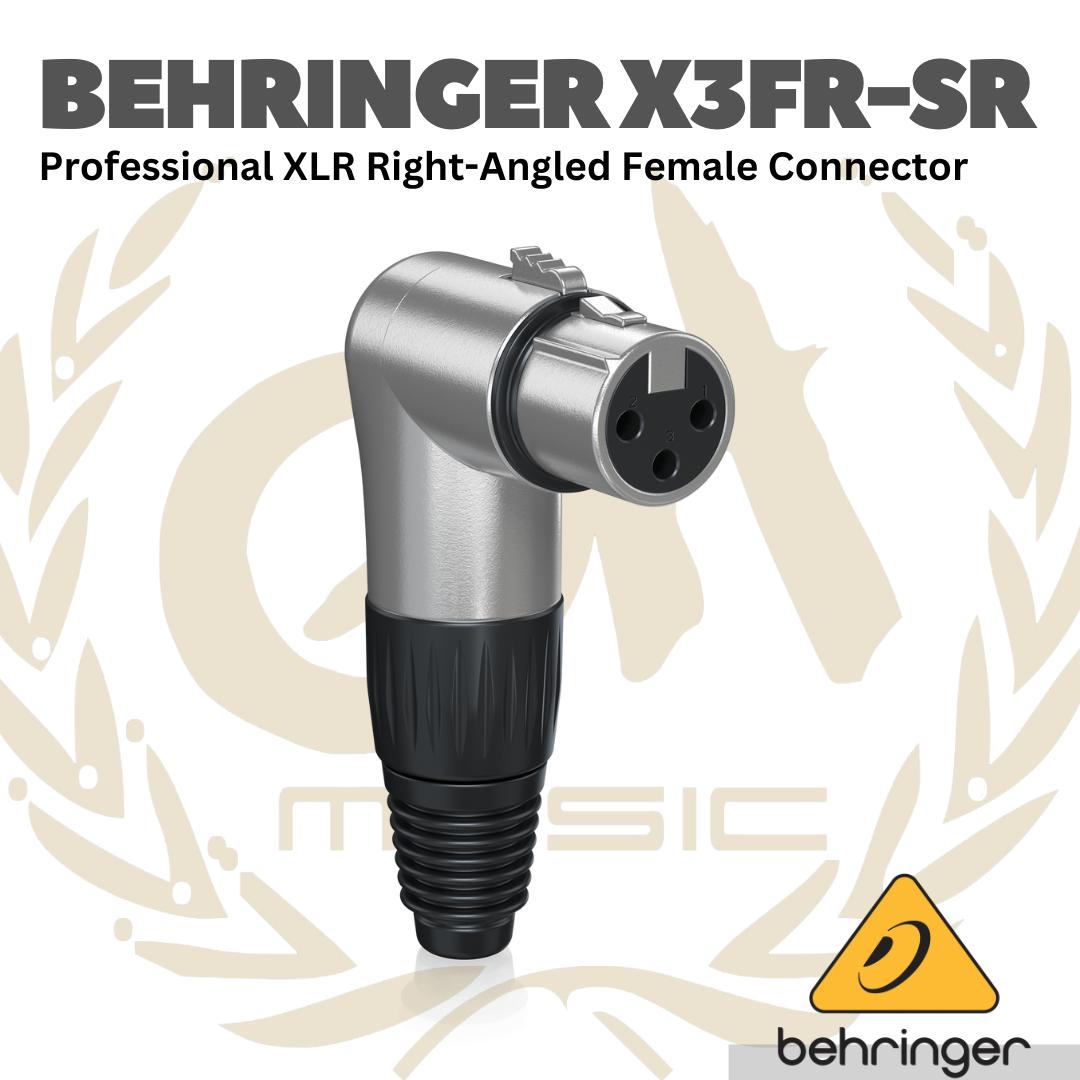 Behringer X3FR Professional XLR Right-Angled Female Connector - Jack XLR Female Angled 3 Pin X3-FR