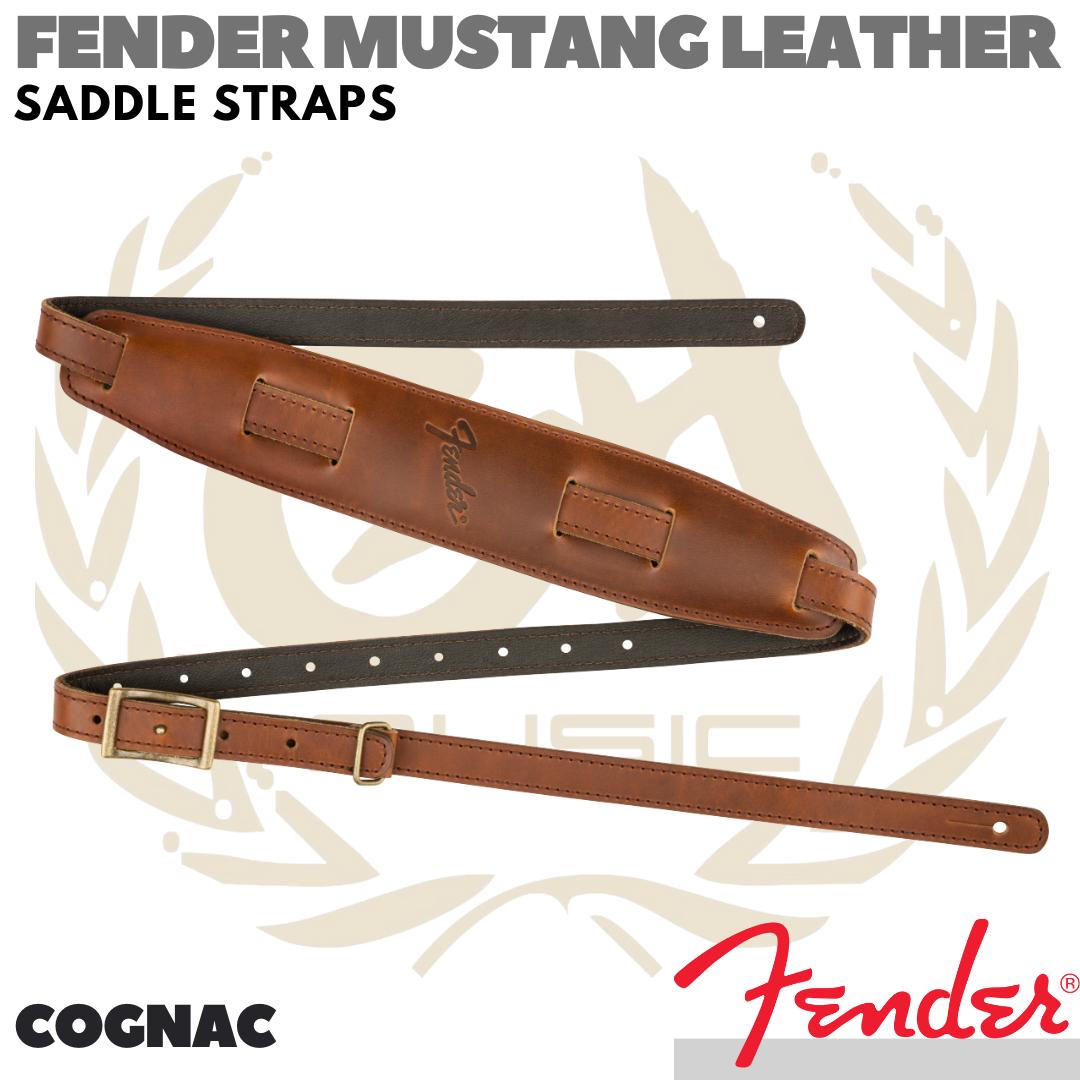 FENDER Mustang Leather Saddle Guitar Strap | Tali Gitar - STANDART