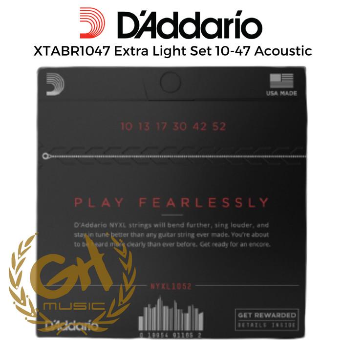 D'Addario XTABR1047 Extra Light Set 10-47 Acoustic