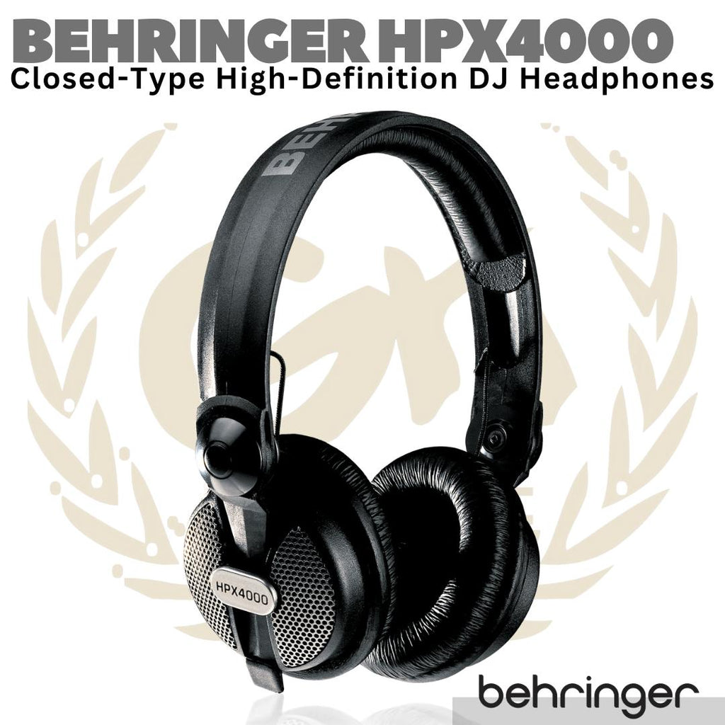 BEHRINGER HPX4000 Closed Type High Definition DJ Studio Headphones