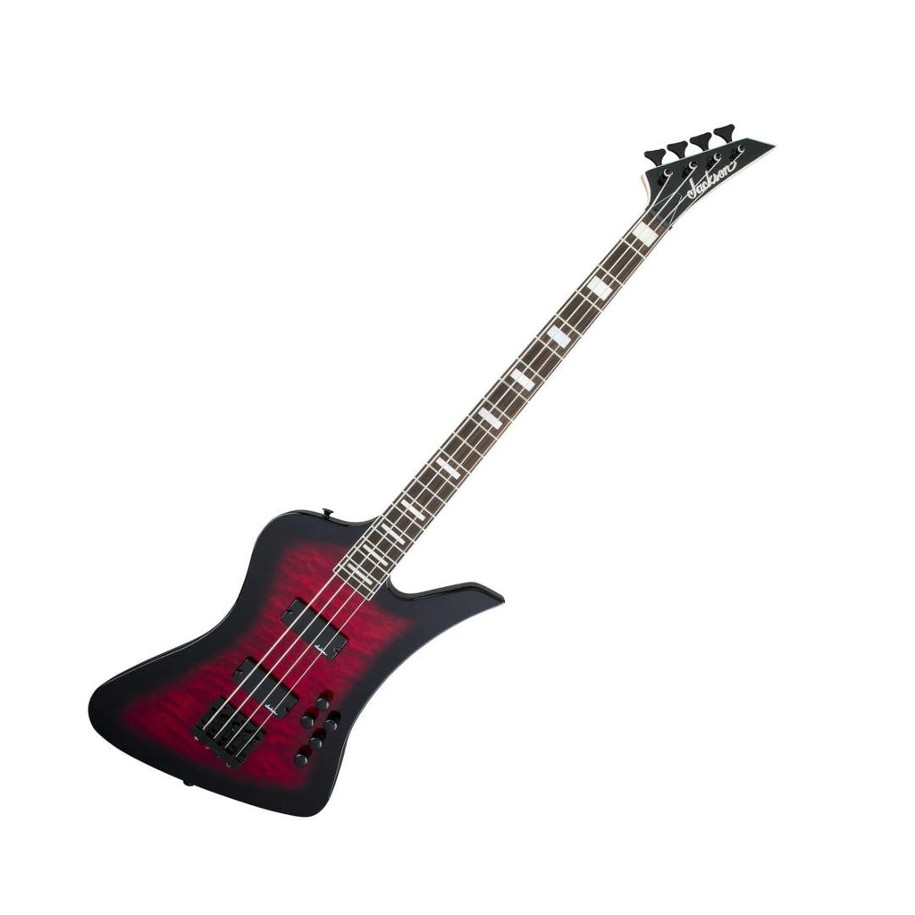 Jackson JS Series Kelly Bird Bass JS3Q Guitar, Amaranth FB - Bass Elektrik